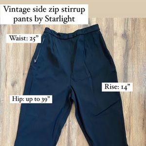 Vintage 1950’s side zip stirrup pants by Starlight